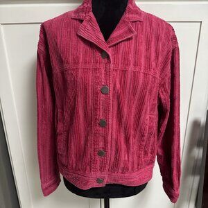 CAbi Raspberry Pink Corduroy Button-Front Jacket